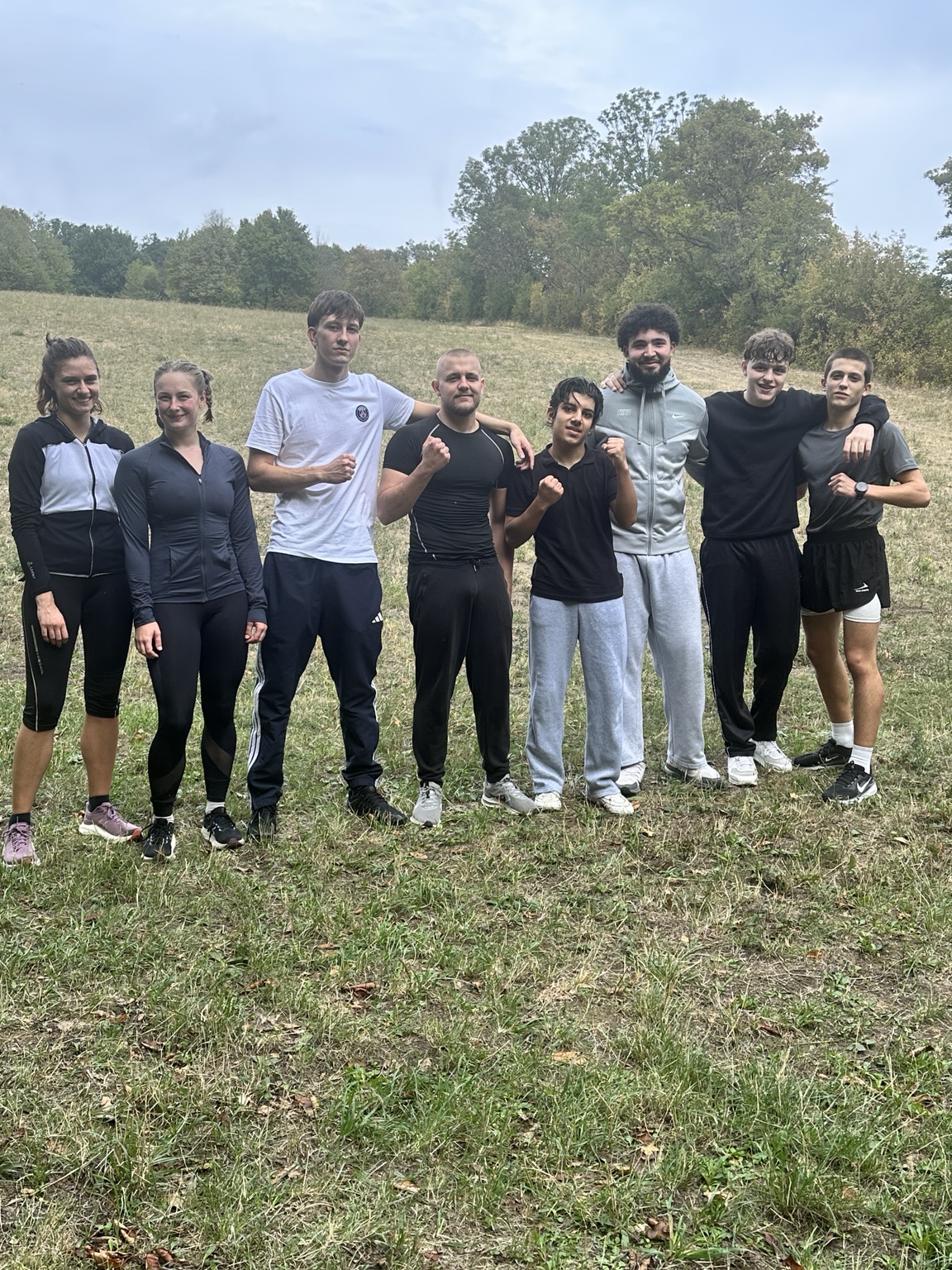 Das Team von Budo Sport Wien beim Lauftraining